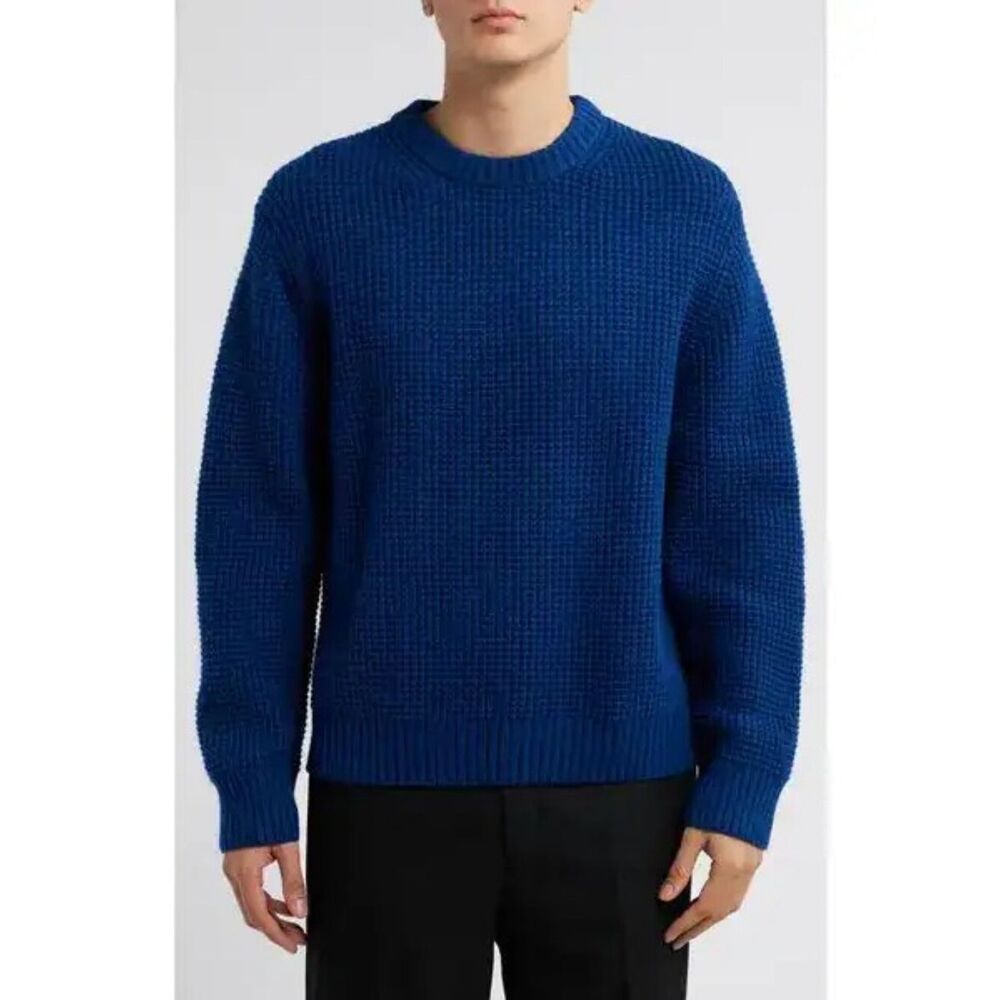 Wax London Wilde crewneck sweater Nylon Alpaca Wool Blend Blue S